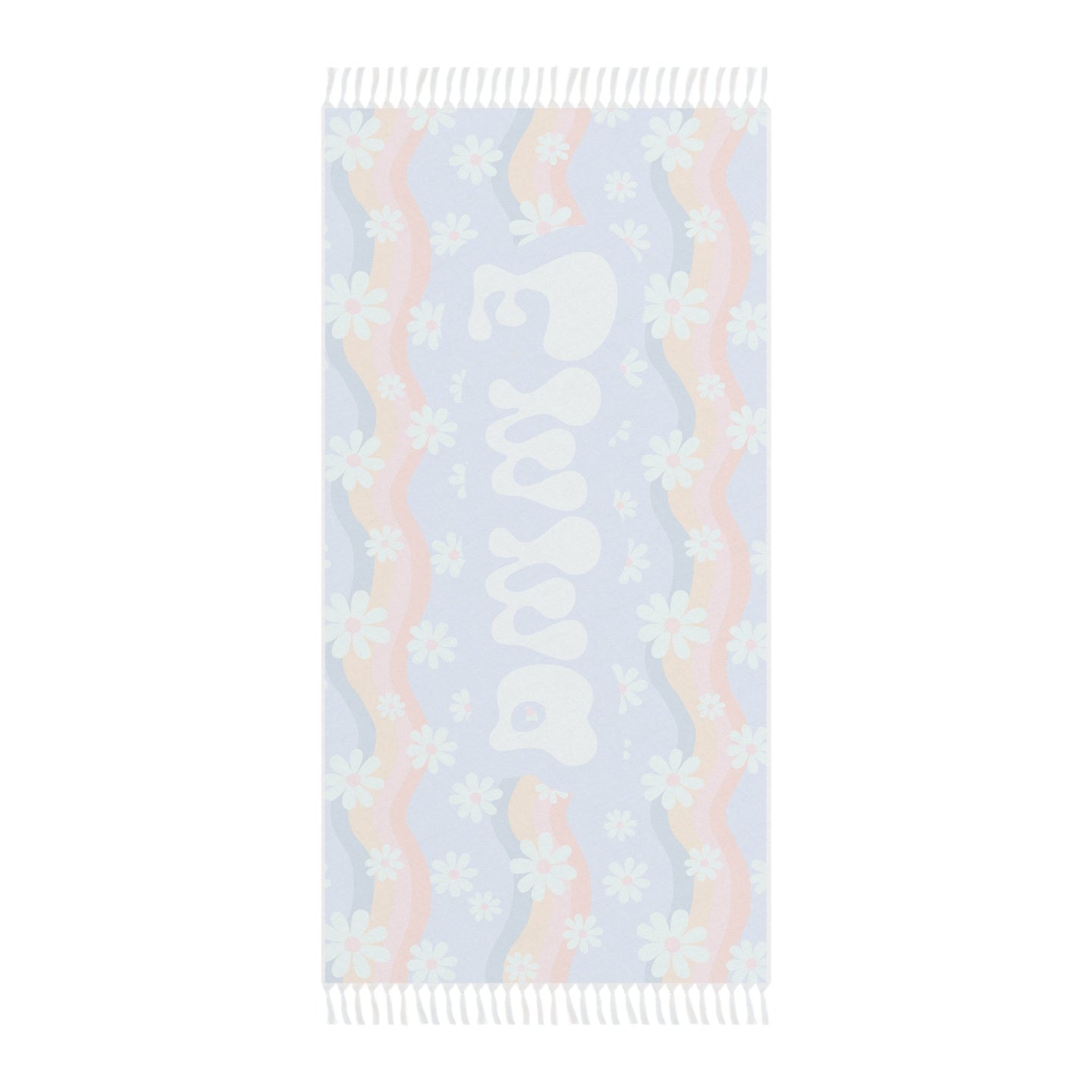 Personalized blue Groovy Beach towel